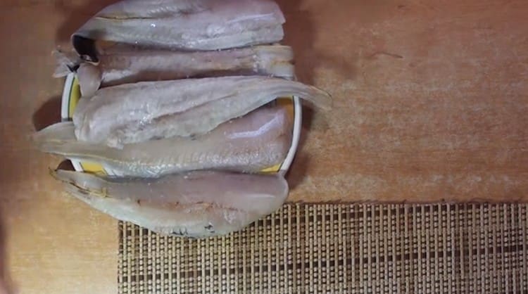 Filete de abadejo de salmón.