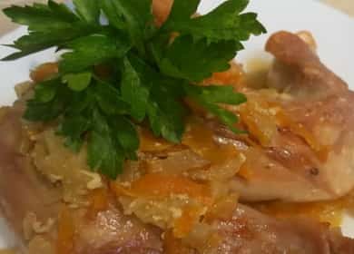 Picioare de iepure în conformitate cu o rețetă pas cu pas pentru gătit cu o fotografie