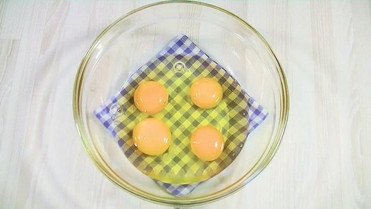 Cuisson de la tourte au chou