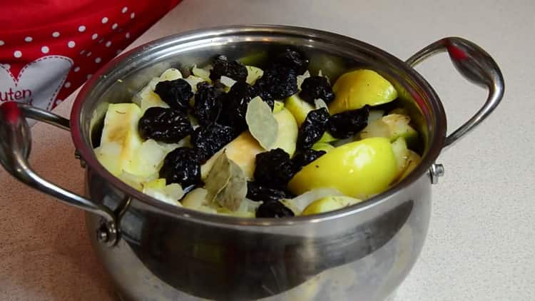 Kanin med svesker trin for trin opskrift med foto