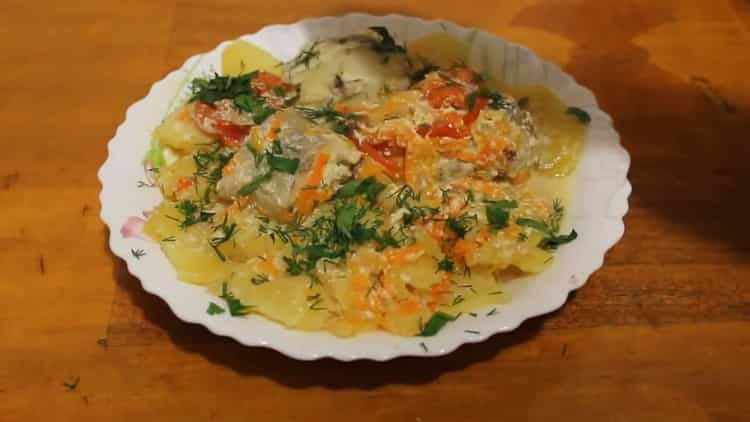 פולוק בסיר איטי לפי מתכון שלב אחר שלב עם תמונה