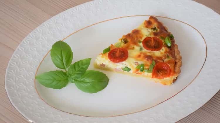 Torta aberta deliciosa pronta