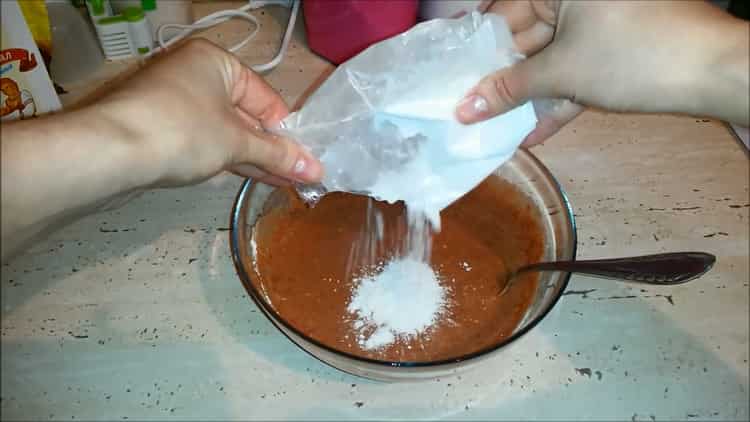 Добавете брашно, за да направите дробови фритери от говежди черен дроб