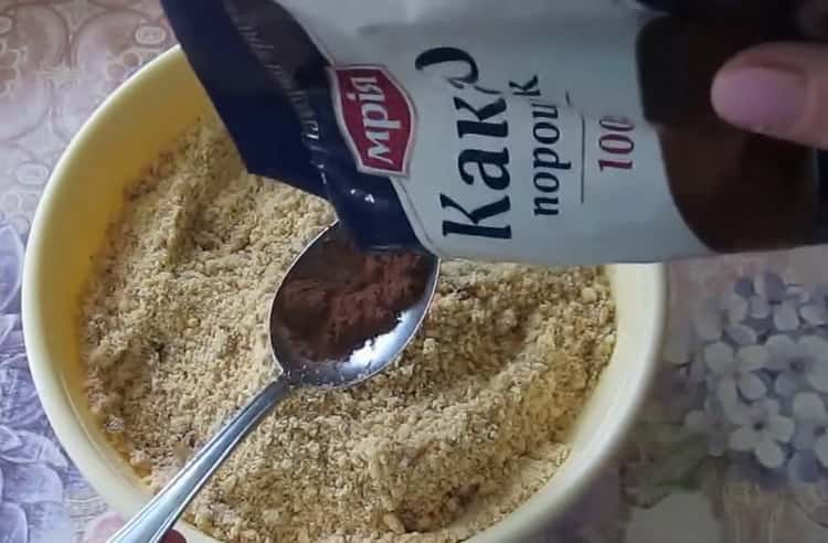 Afegiu el cacau per fer galetes de patata