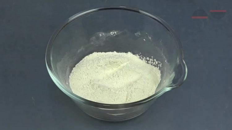 To prepare a crumb pie with cottage cheese, prepare the ingredients