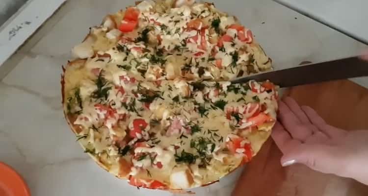 pizza fără aluat este gata