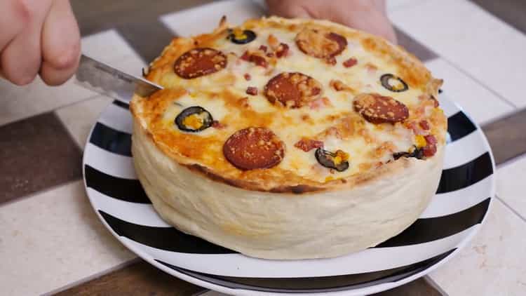 Tort de pizza: reteta pas cu pas cu fotografii