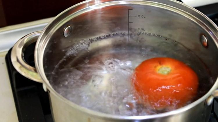 Scalp roșii pentru a face pizza cu pui