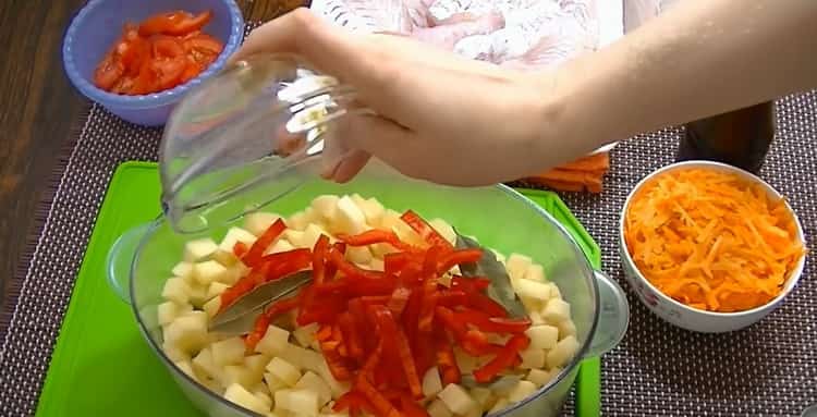 Til madlavning af fisk i en dobbeltkedel. forbered ingredienserne