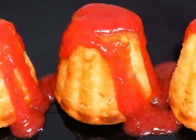 Cheesecakes gătite la cuptor conform unei rețete pas cu pas cu fotografii