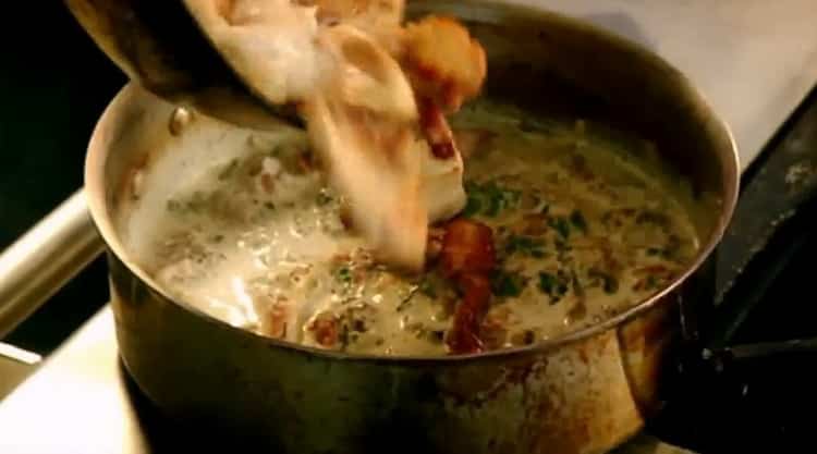 Combina los ingredientes para hacer fricasé de conejo