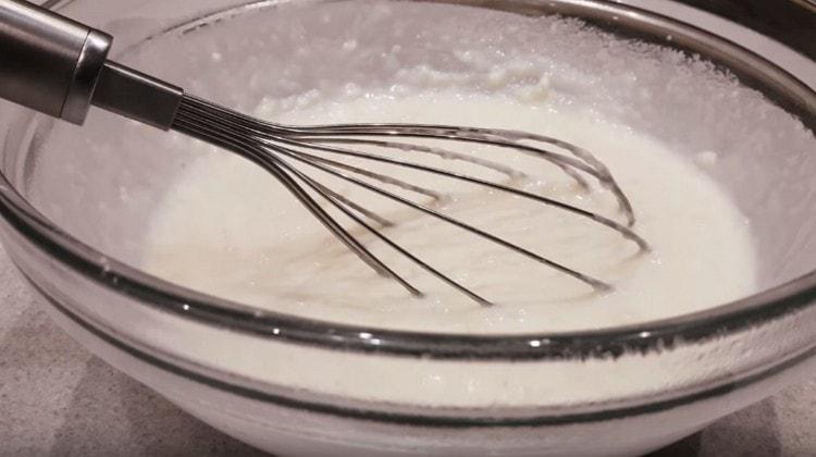 Dann muss die Mehlmischung abgekühlt werden.