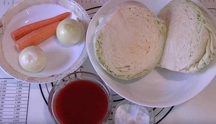 Vom pregăti toate ingredientele necesare.