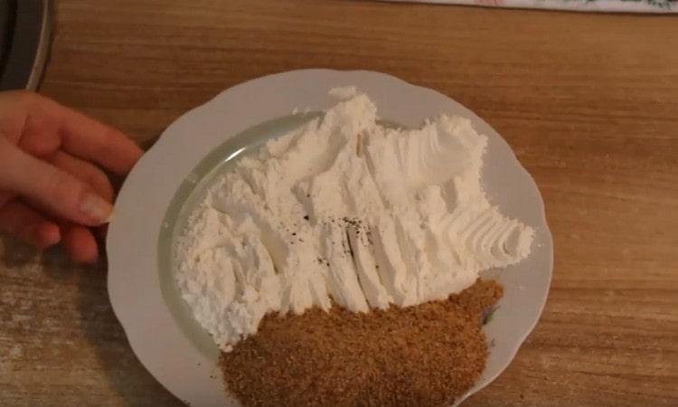 Para panificação, pegue farinha e farinha de rosca.