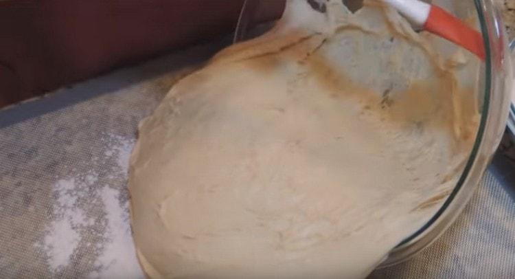 Aluatul înălțat trebuie să fie frământat.