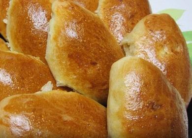 Pregătim prăjituri delicioase cu brânză de vaci la cuptor conform unei rețete pas cu pas cu o fotografie.