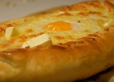 Open Khachapuri with an Adjarian egg - a wonderful recipe for a Georgian dish