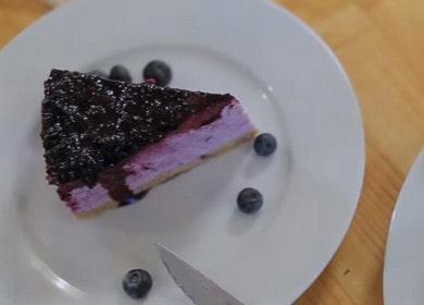 Cheesecake de afine fără coacere - o rețetă universală