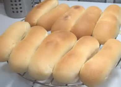 Hot dog buns: reteta pas cu pas cu fotografie
