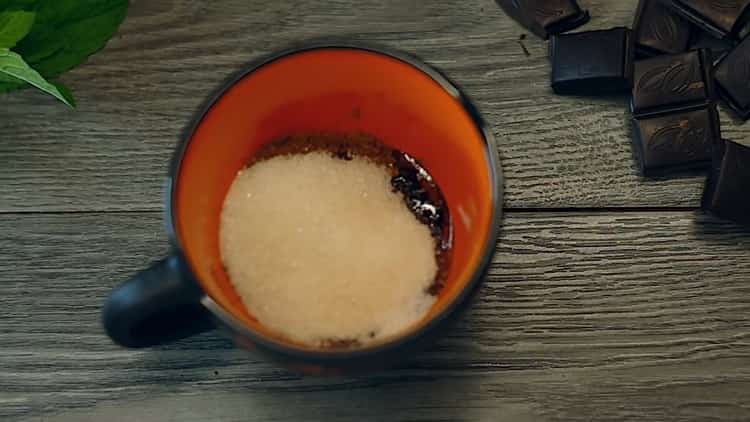 Добавете захар, за да направите кекс без яйца