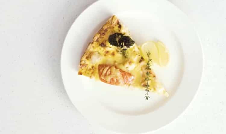 quiche med fisk är klar