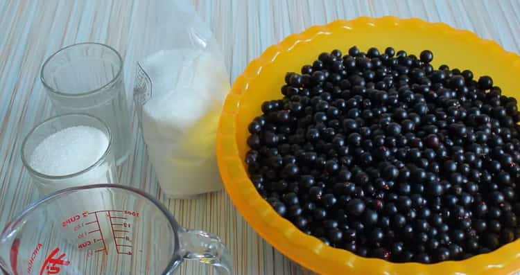 Pour faire la compote de cassis, préparez les ingrédients