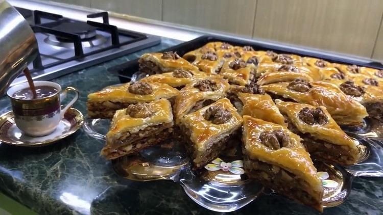 hojaldre baklava está listo