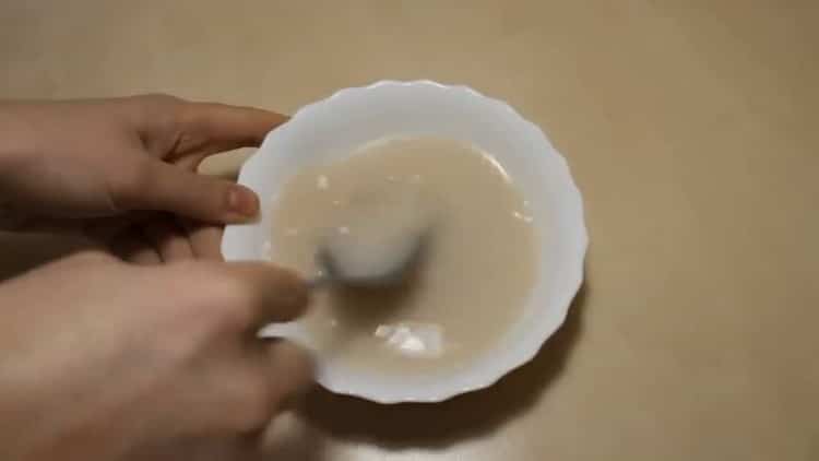 To prepare meat pies, prepare yeast