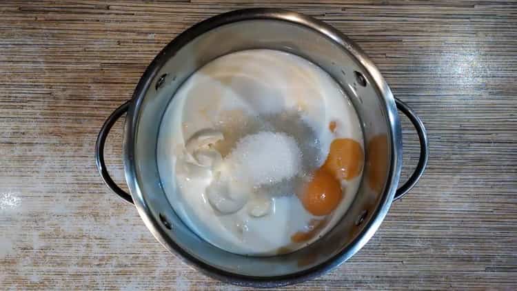 Pentru fabricarea chiflelor cu toiag. pregătiți ingredientele