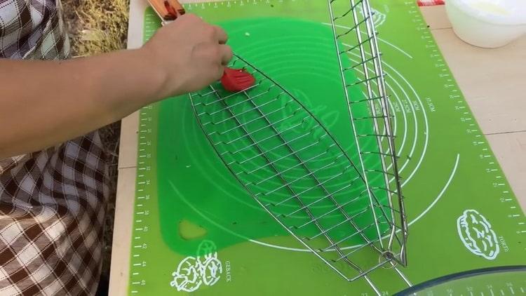 Pour la cuisson du maquereau sur le gril. manque le moule