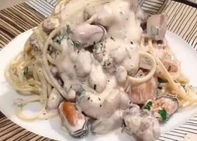 spaghete cu fructe de mare