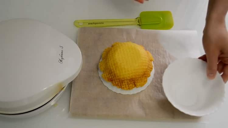 Sådan formes vafler i en kurv