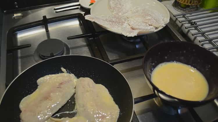Freír pescado para hacer tilapia