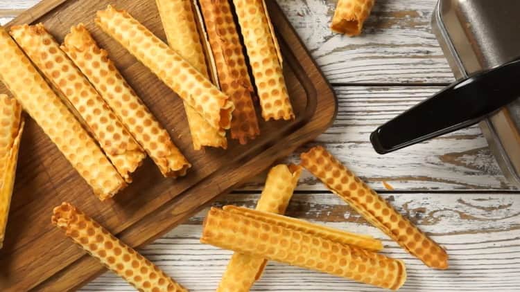 paiele din fierul de waffle sunt gata