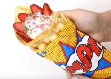 Gătirea waffles-urilor reale din Hong Kong: o rețetă cu fotografii și videoclipuri pas cu pas.