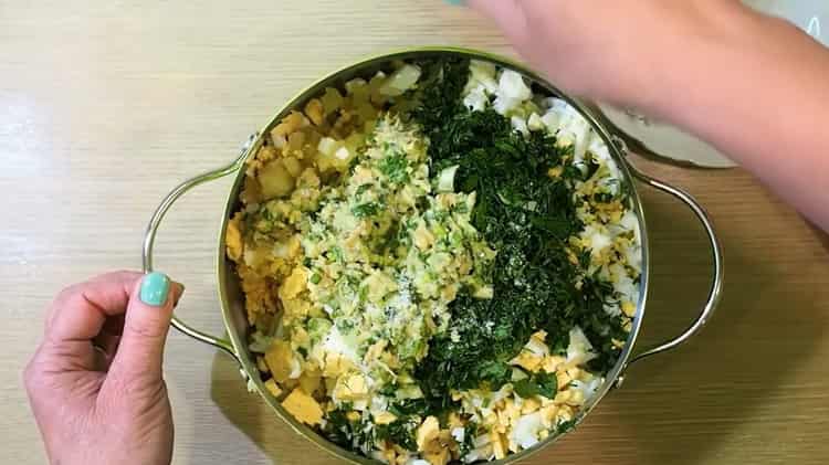 За смесване на okroshka смесете съставките