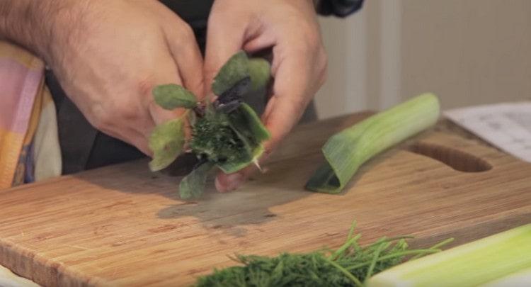 Ароматните билки свързват сноп.