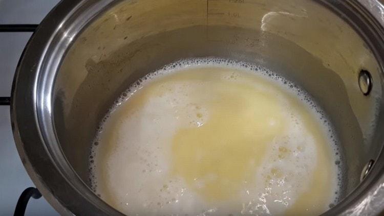 جلب الكتلة ليغلي.