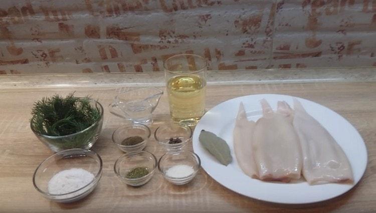 יש להפשיר דיונונים אם קפואים.