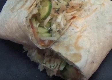 vrai shawarma en PP à la maison: nous cuisinons selon la recette avec une photo.