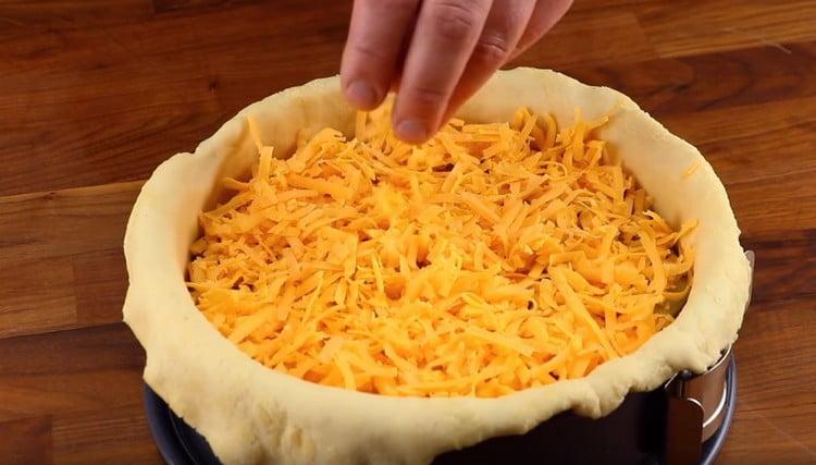 drys præparatet med revet ost.