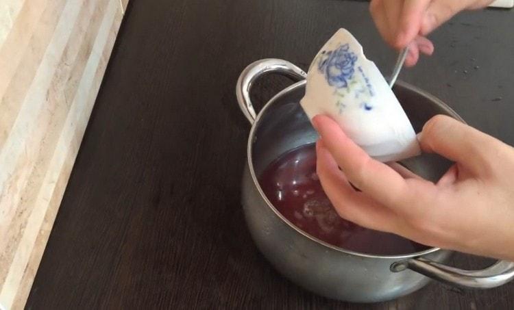 Добавете желатина.