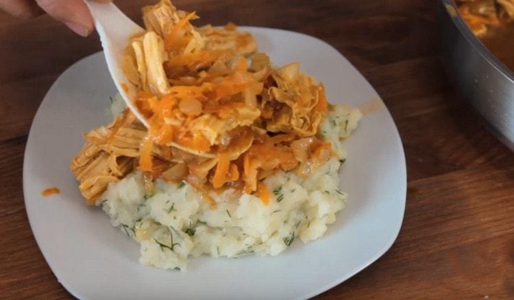 Soja asparges går godt med kartoffelmos.