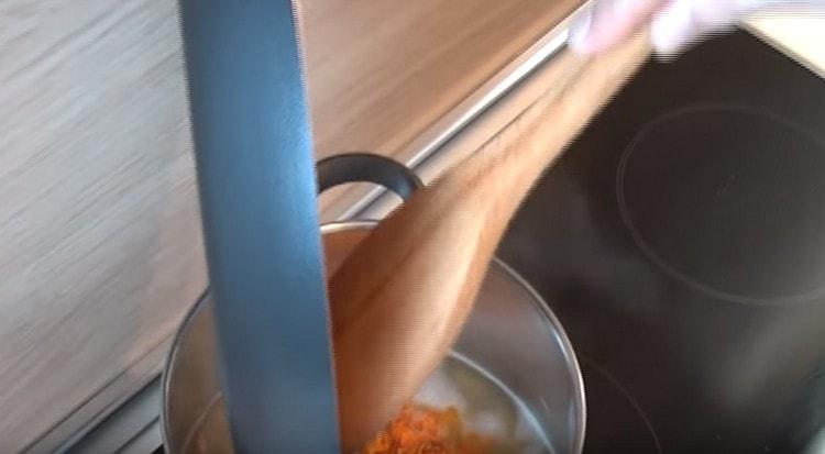 Modificăm prăjirea în supă.