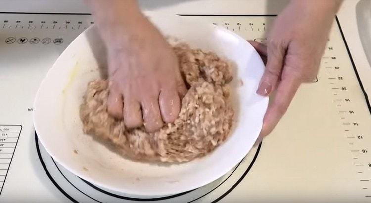 Pukawin ang tinadtad na karne.