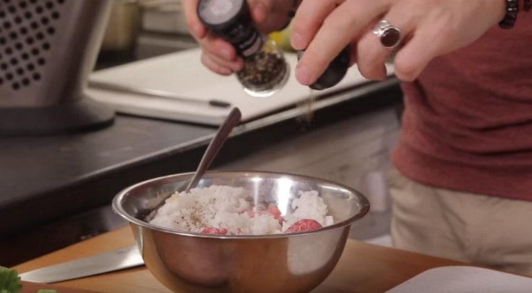 Carne picada de sal y pimienta.