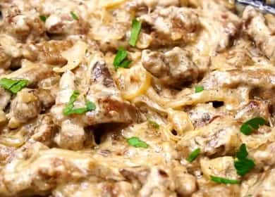carne de vită stroganoff din ficat de vită