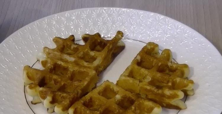 Waffles vieneses con albaricoques: delicados y deliciosos