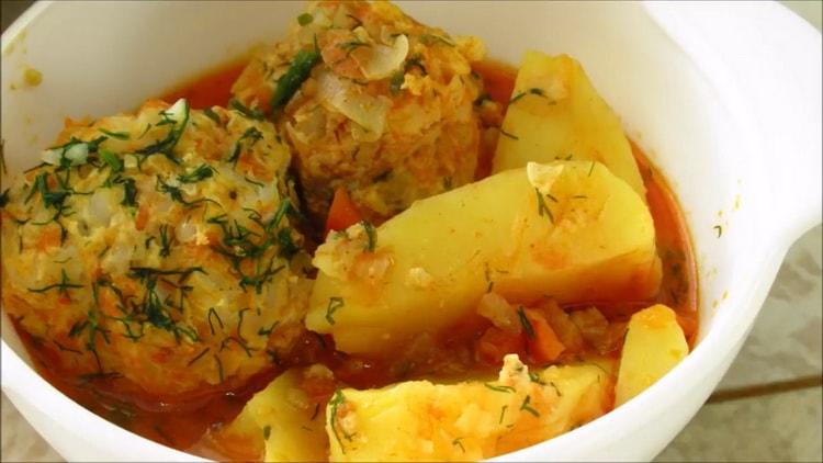 Garnitura pentru chiftele: rețetă pas cu pas cu fotografii