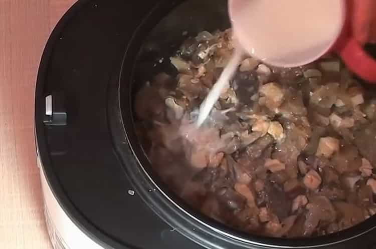 Tillsätt mjölk för att göra julienne